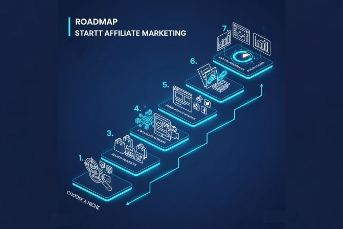 Lộ trình 7 bước làm Affiliate Marketing
