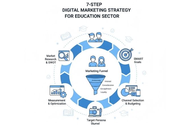 Chiến lược Digital Marketing giáo dục theo 7 bước