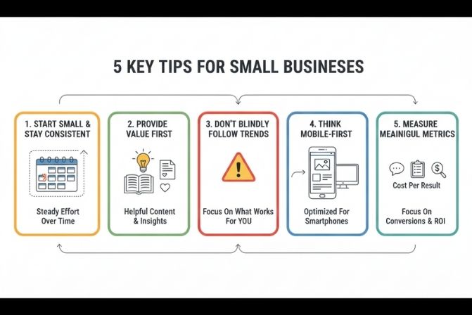 Lưu ý quan trọng khi thực hiện Digital Marketing cho doanh nghiệp nhỏ