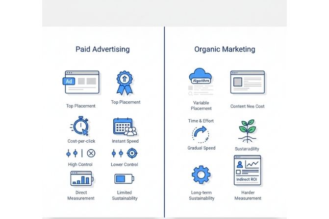 Paid Advertising vs Organic