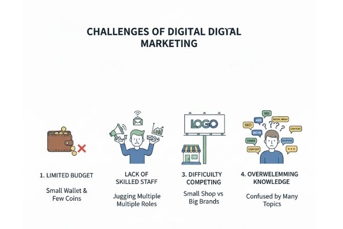 Thách thức trong Digital Marketing đối với doanh nghiệp nhỏ