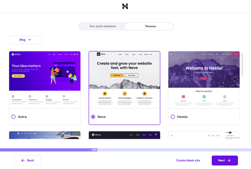 Quy trình onboarding WordPress của Hostinger