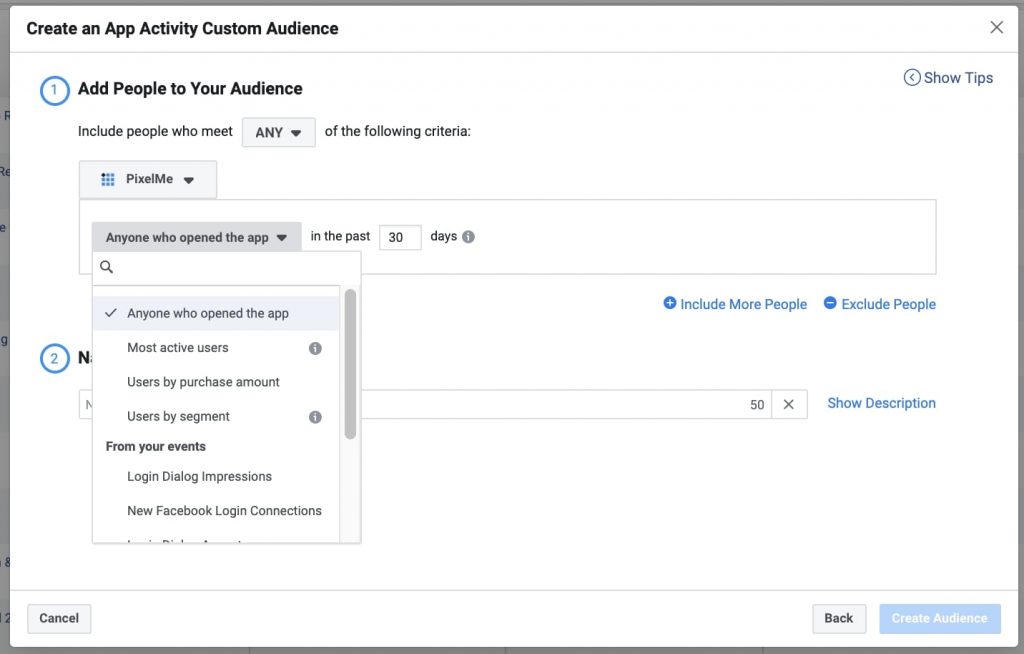 tuỳ chọn dựa theo dữ liệu về người dùng tham gia